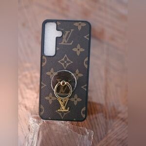 Louis Vuitton Brown Monogram Case with Gold Accent